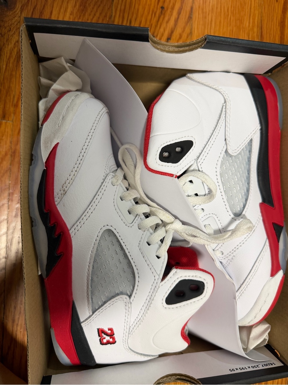 Jordan Kids White and Red Basketball Sneakers